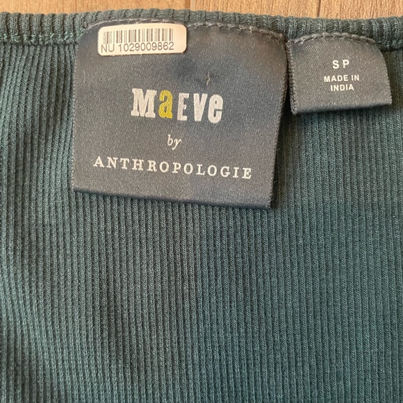 Maeve by Anthropologie Blue/Green top, S - Picture 4 of 6